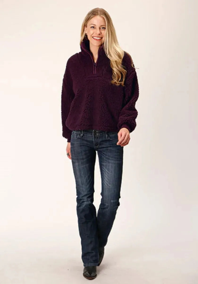 Roper Cropped Polar Fleece Pullover