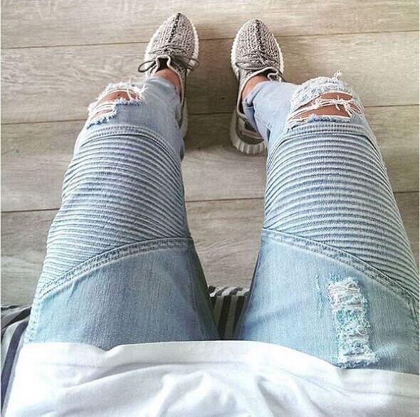 Skinny Stretch Ripped Jeans