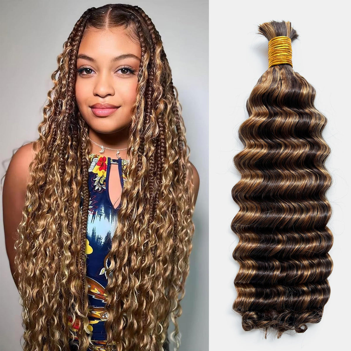 StariaHair Deep Wave Hair Bulk Hair
