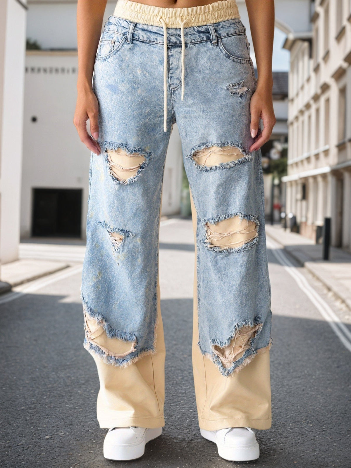 Trendy Street Style Ripped Distressed Jeans