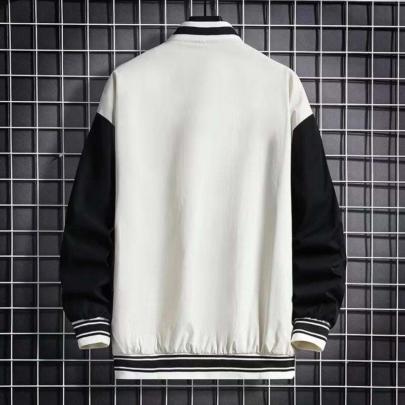 Varsity Casual Letter Number Button Down Streetwear Jacket