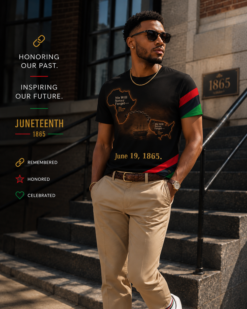 Broken Chain – Juneteenth Men's Graphic Tee