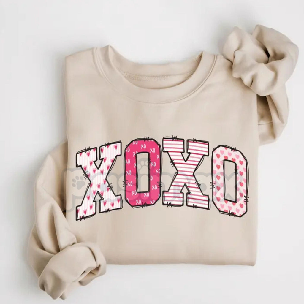 XOXO Women's Sweater Retro Valentine Crewneck