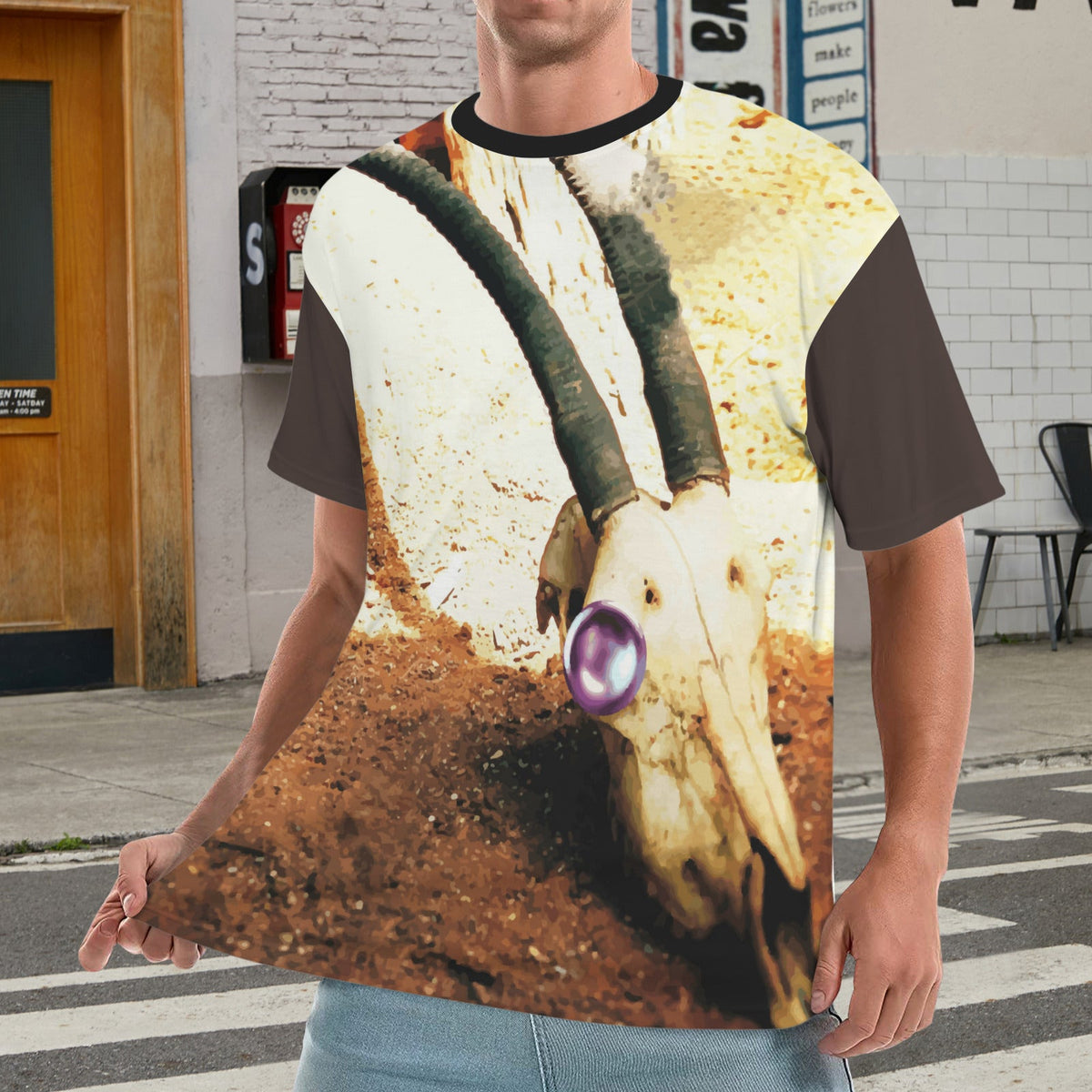 Skull with Jewel Eye All Over Print T-shirt