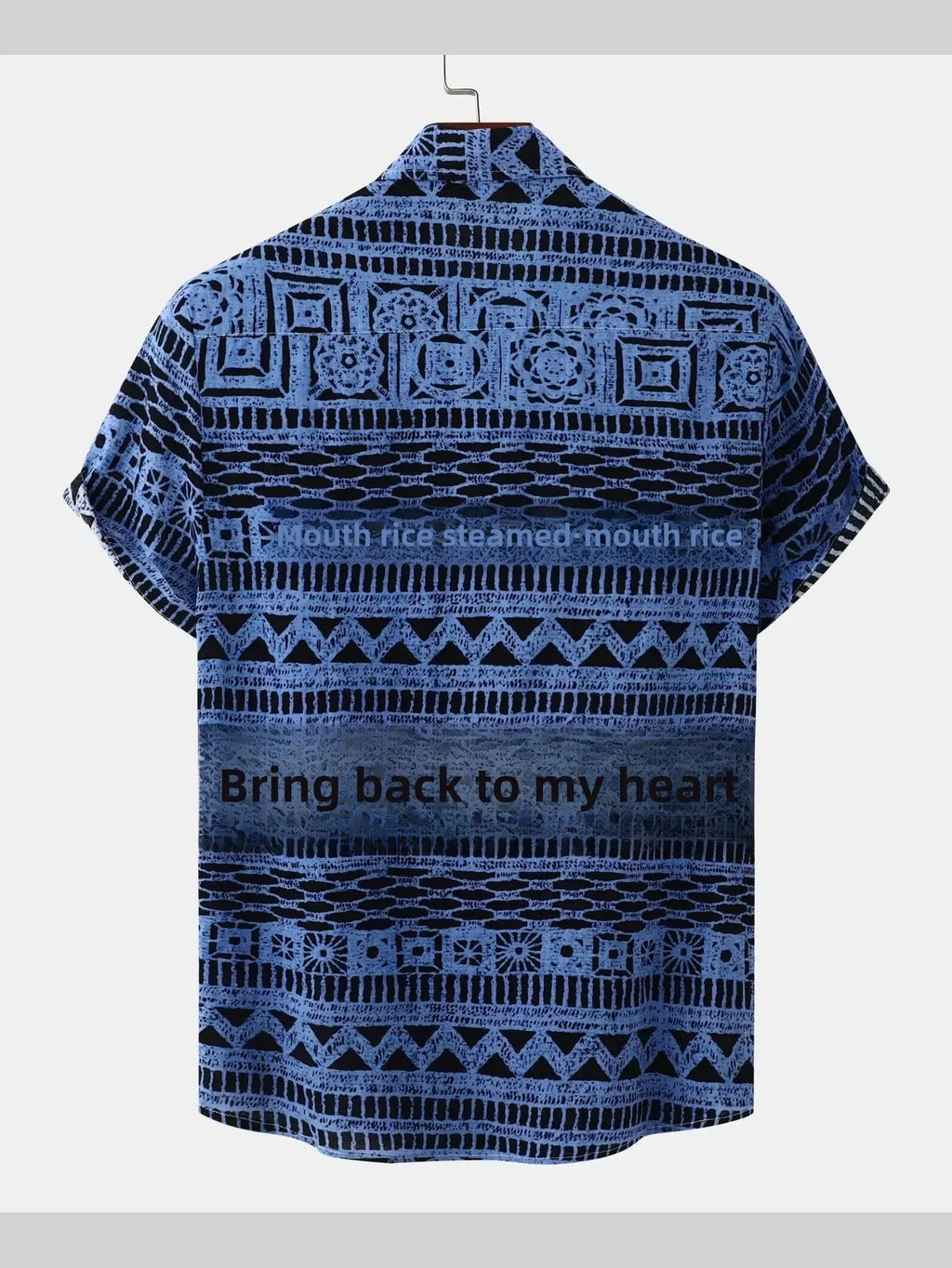 Printed Button Up Short Sleeve Shirt