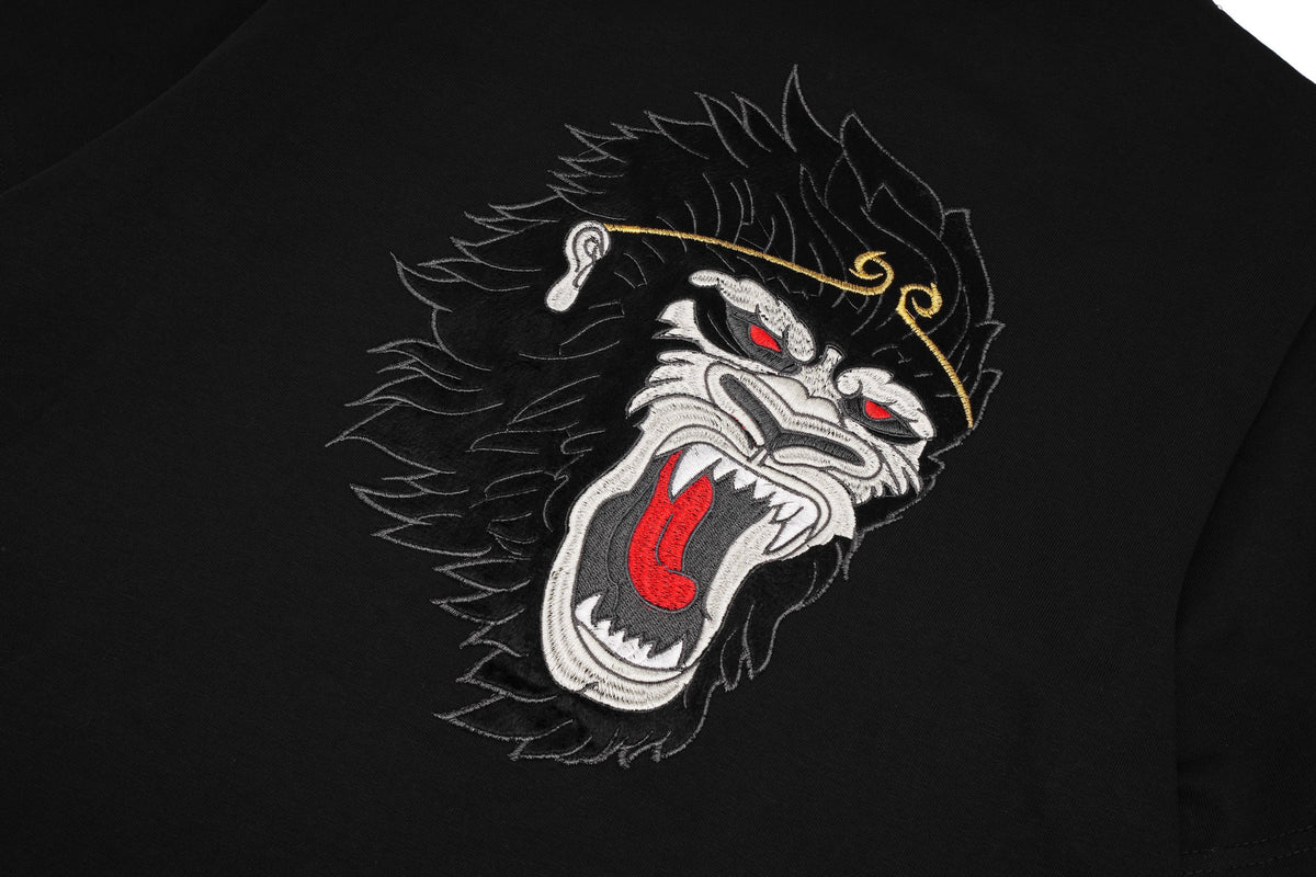 Raging Monkey Embroidered Tee