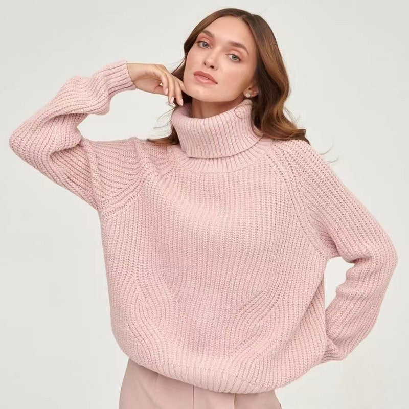 Women's Turtleneck Sweater Knitted