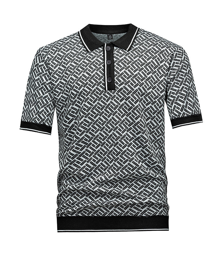 Short Sleeve Knit Polo