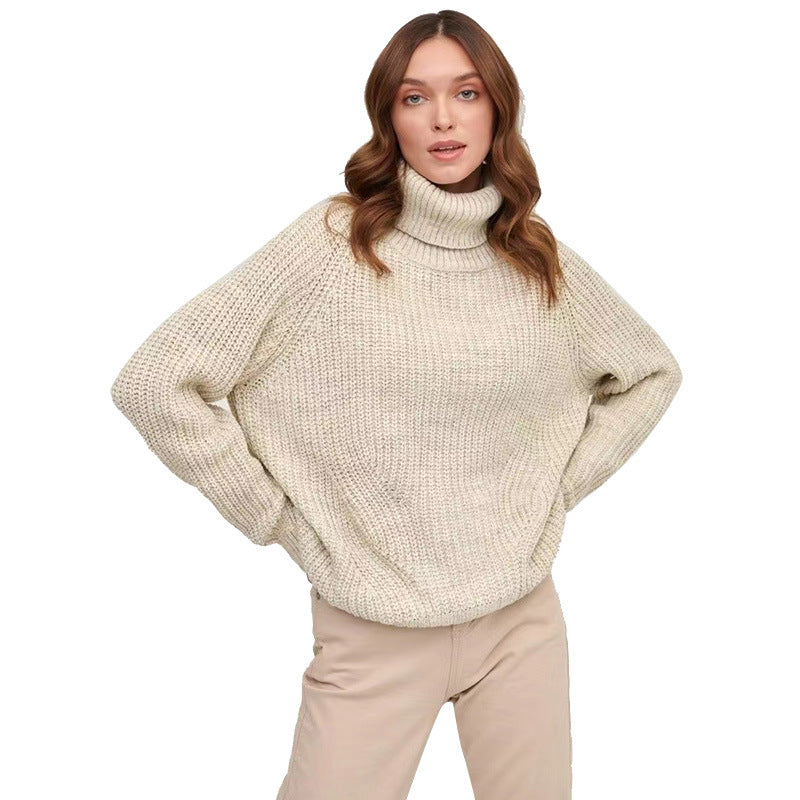 Women's Turtleneck Sweater Knitted