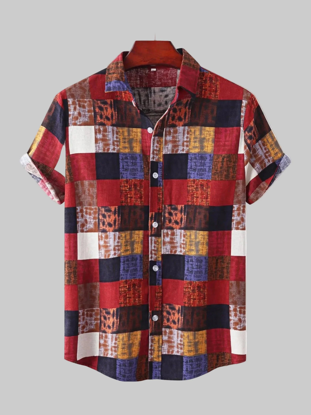 Plaid Button Up Short Sleeve Shirt