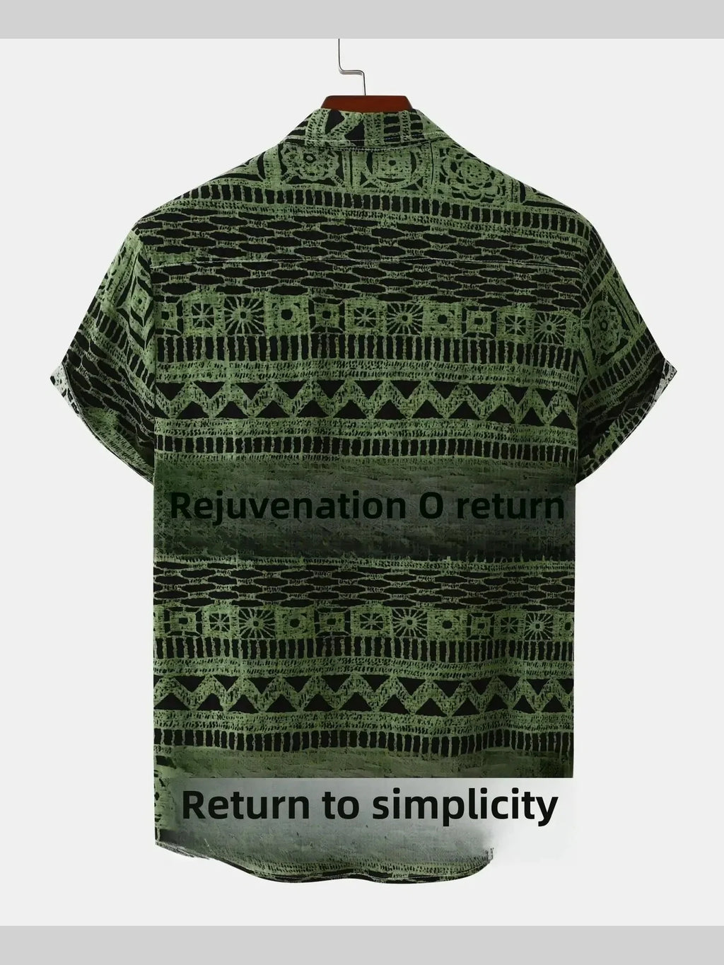 Printed Button Up Short Sleeve Shirt