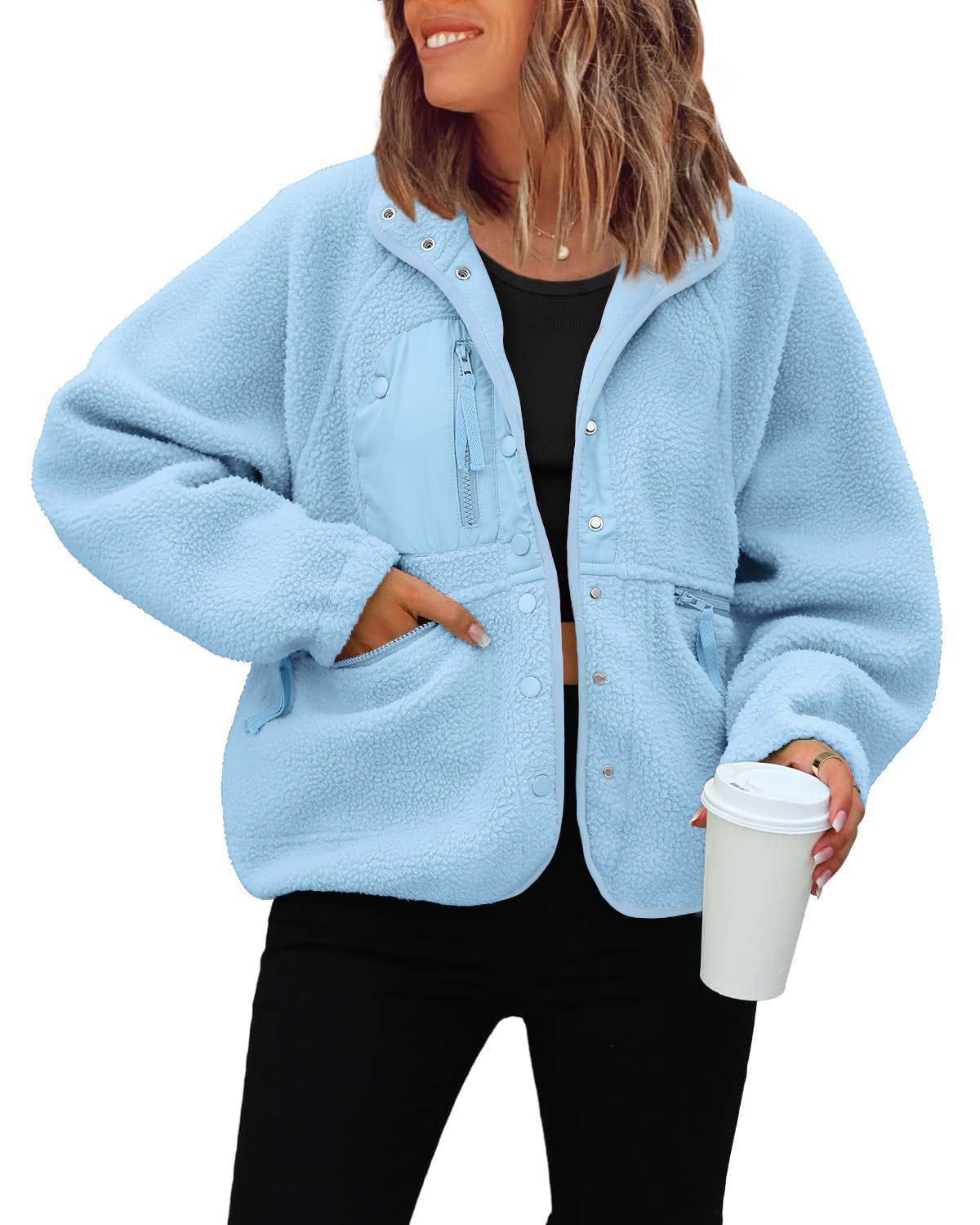 Polar Fleece Sports And Leisure Sweater Jacket Top