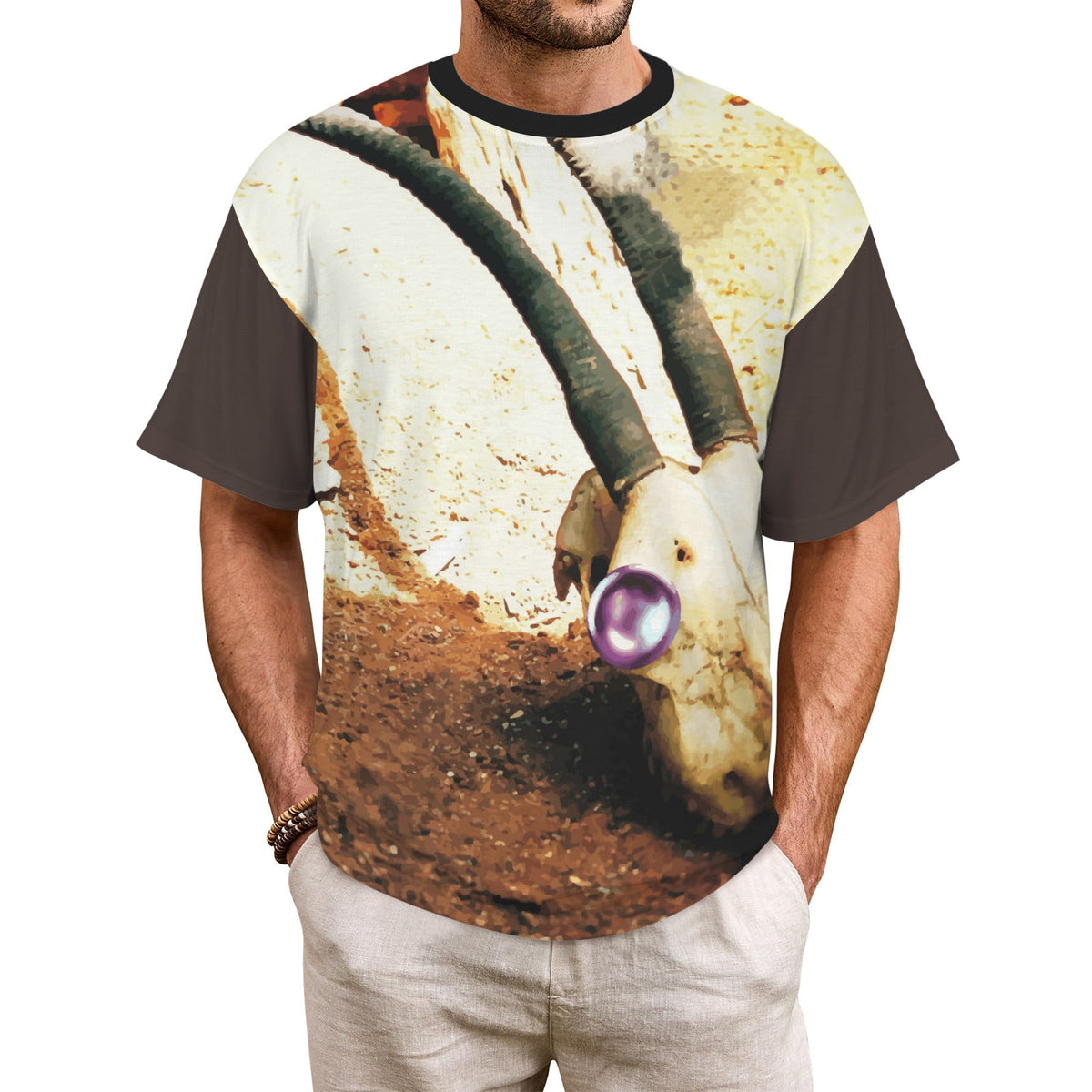 Skull with Jewel Eye All Over Print T-shirt