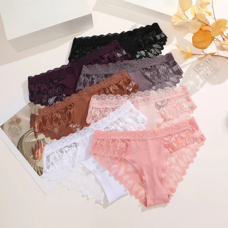3Pcs Lace Hollow Out Underwear