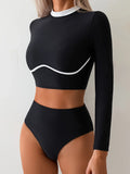 Vintage Black Contrast Bikini