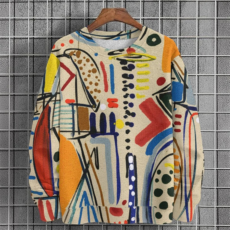 Street Graffiti Graphic Men's Clothes Long Sleeves