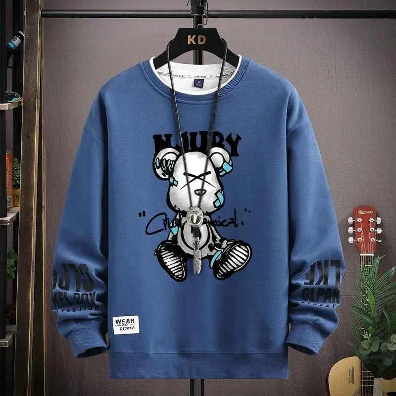Sweatshirt Cool Bear Print Long Sleeve