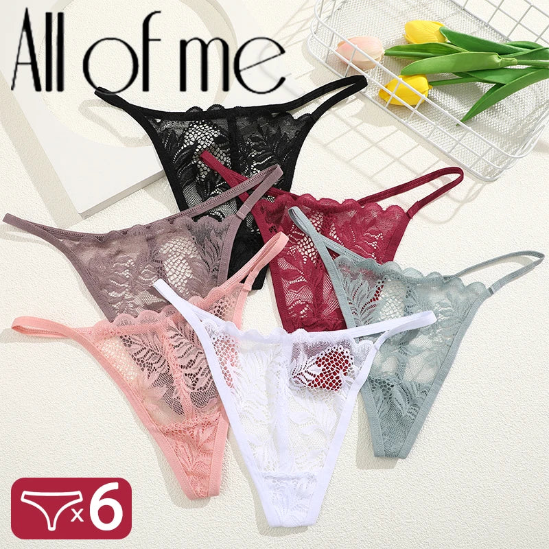 6Pcs/Set Lace Thong  Soft Sexy Lingerie