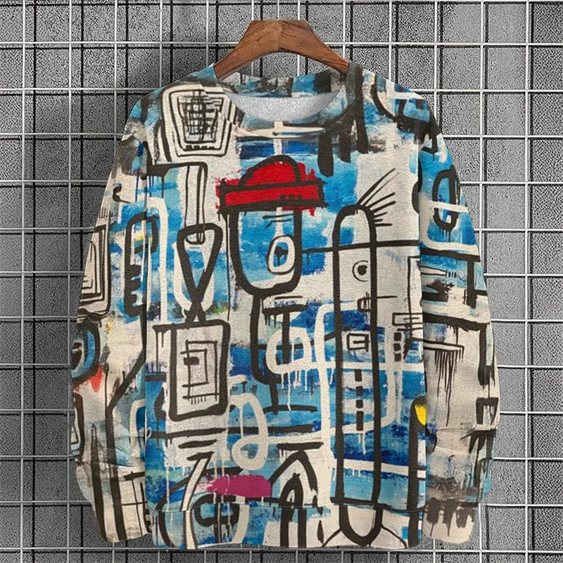 Street Graffiti Graphic Men's Clothes Long Sleeves