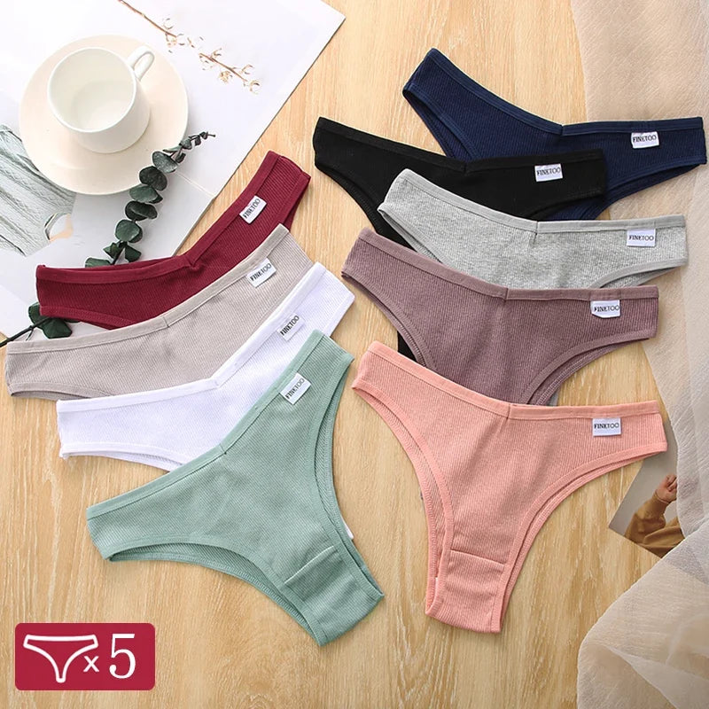 5Pcs/Set Women Cotton Brazilian Panties