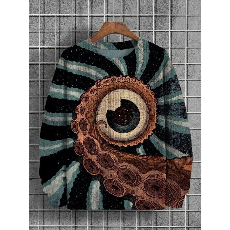 3D Abstract Graphic Hoodie Printed T-shirt Autumn Sweatshirt