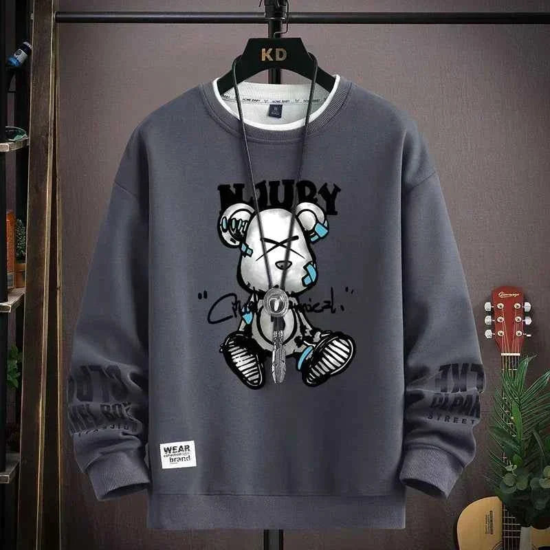 Sweatshirt Cool Bear Print Long Sleeve