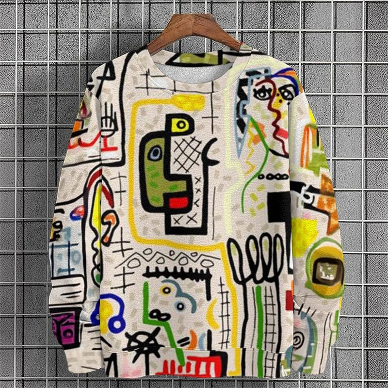Street Graffiti Graphic Men's Clothes Long Sleeves