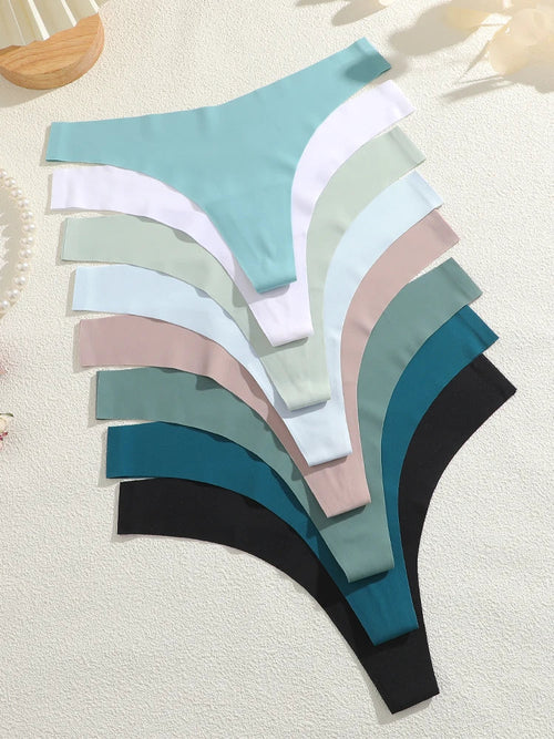 5Pcs Ice Silk Seamless Thongs