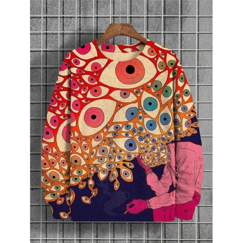 3D Abstract Graphic Hoodie Printed T-shirt Autumn Sweatshirt