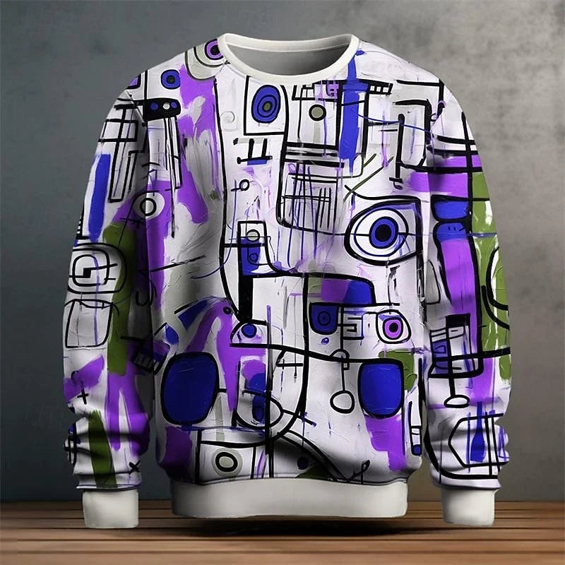 Street Graffiti Graphic Men's Clothes Long Sleeves