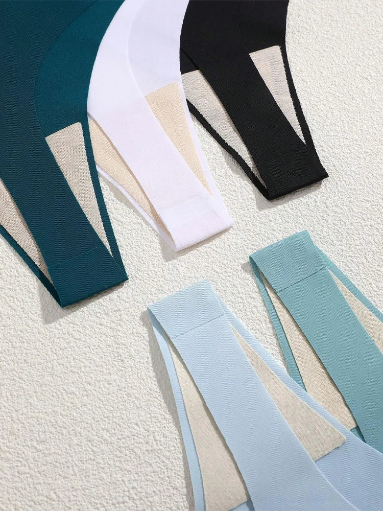 5Pcs Ice Silk Seamless Thongs
