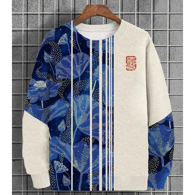 Ukiyoe Men's Sweatshirt Oversized Hoodie Long Sleeve