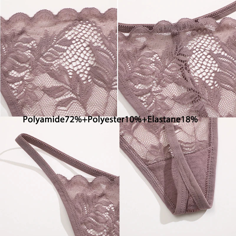 6Pcs/Set Lace Thong  Soft Sexy Lingerie