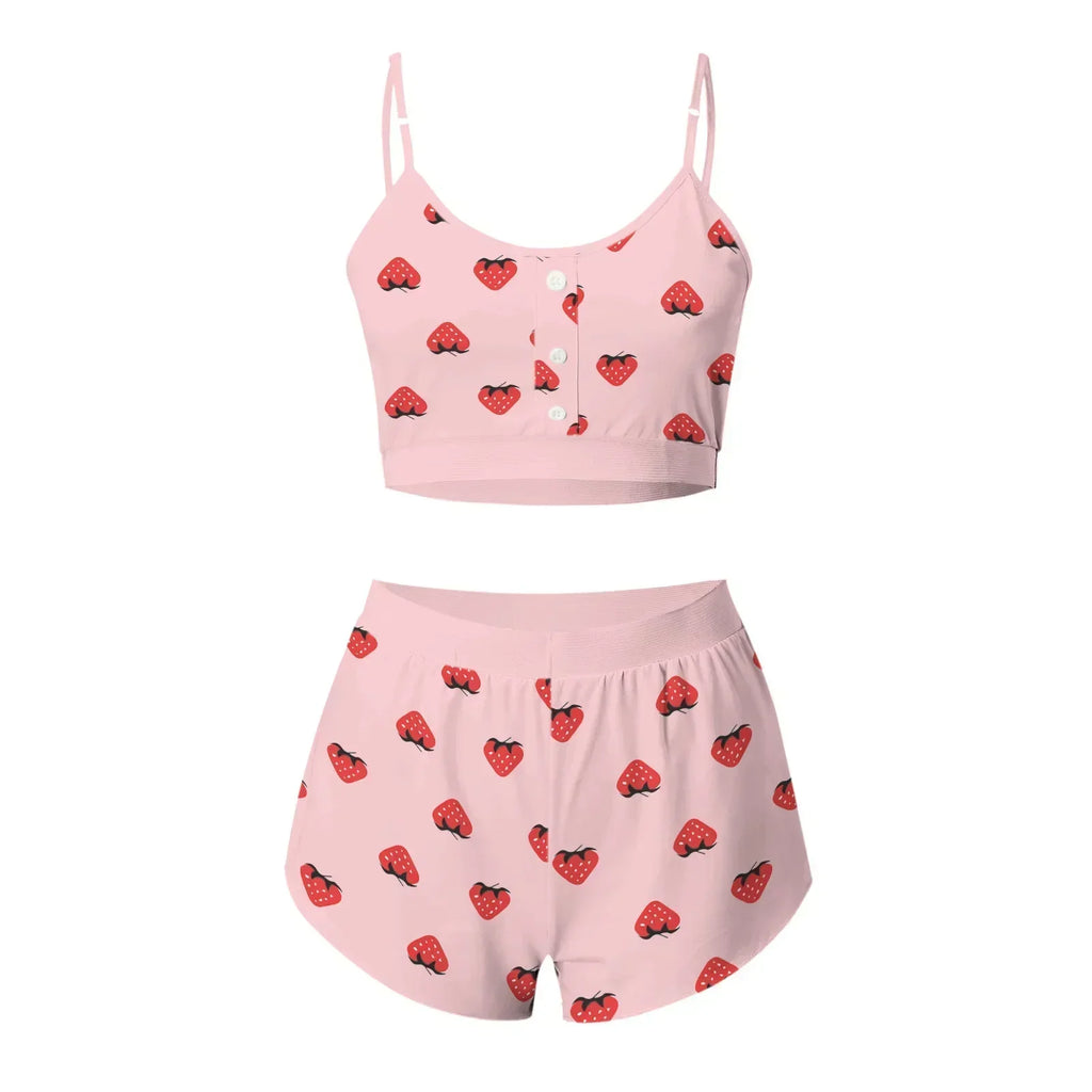 2-Piece Pajama Set Sleepwear Sexy Lingerie