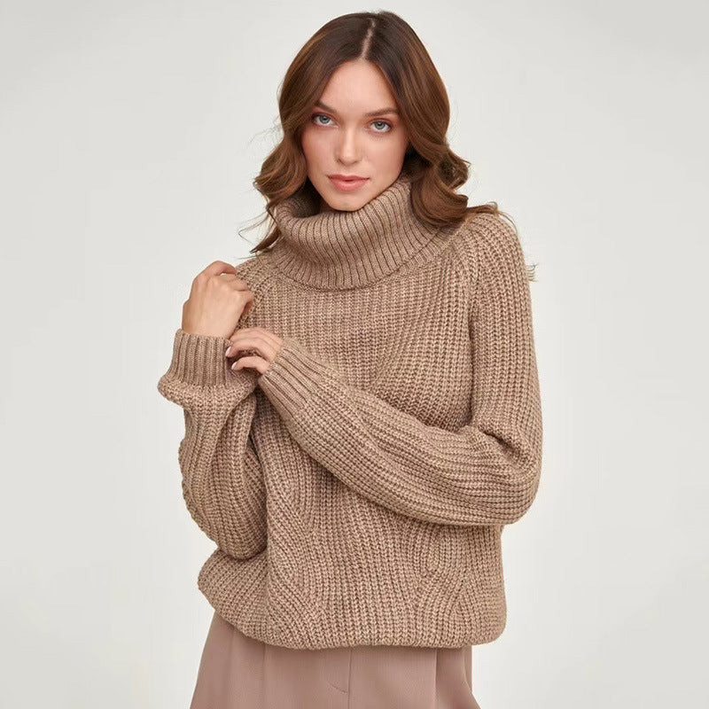 Women's Turtleneck Sweater Knitted