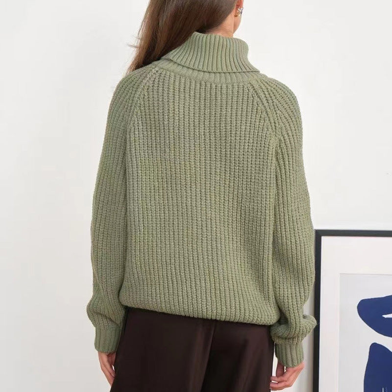 Women's Turtleneck Sweater Knitted