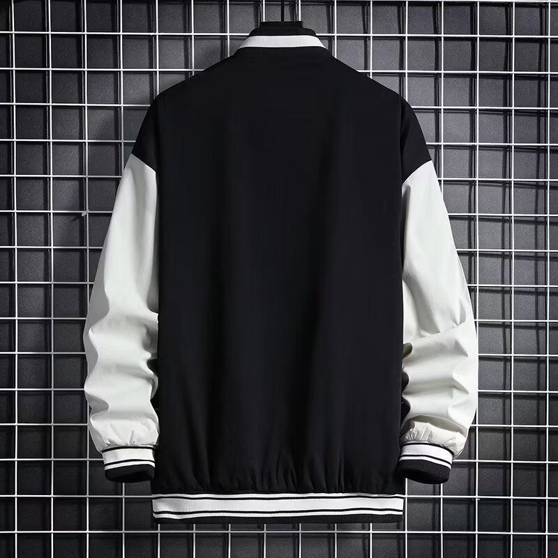 Varsity Casual Letter Number Button Down Streetwear Jacket