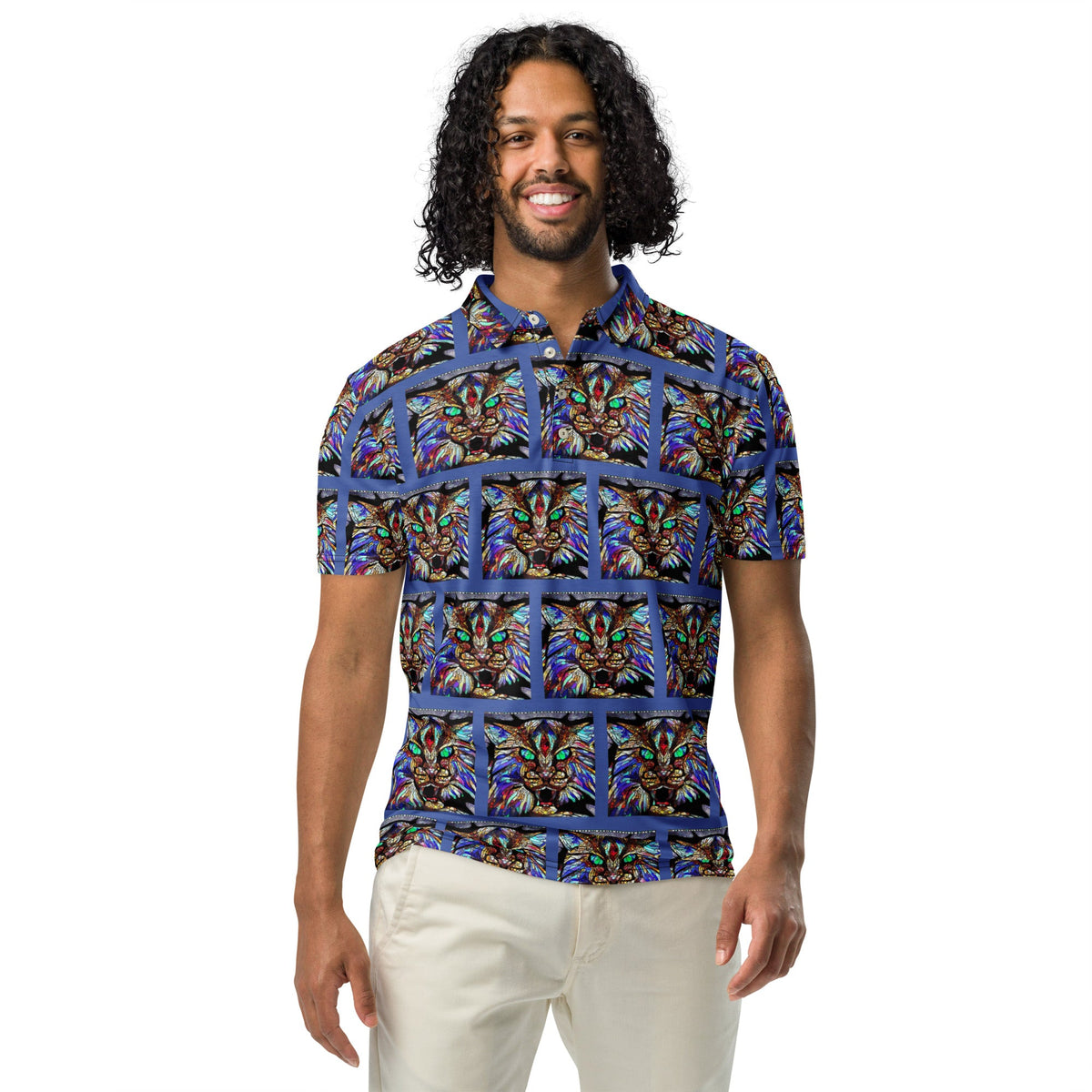Blue Wildcat Slim Fit Polo
