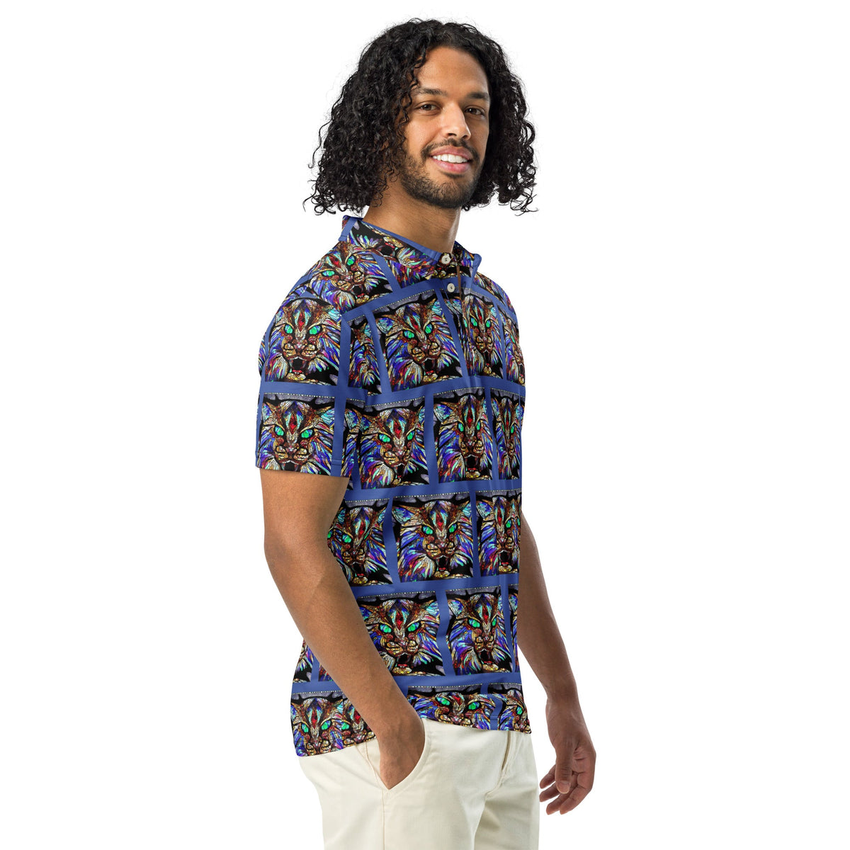 Blue Wildcat Slim Fit Polo