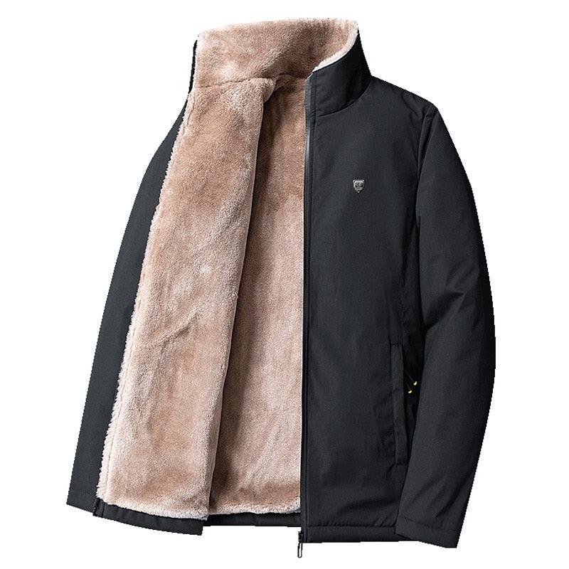 Warm Comfortable Men Winter Windproof Warm Thick Fleece Jacket Men