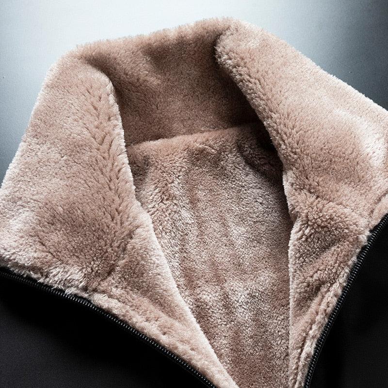 Warm Comfortable Men Winter Windproof Warm Thick Fleece Jacket Men