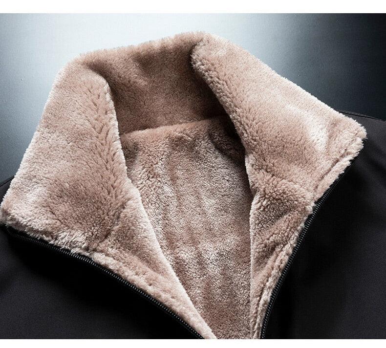 Warm Comfortable Men Winter Windproof Warm Thick Fleece Jacket Men