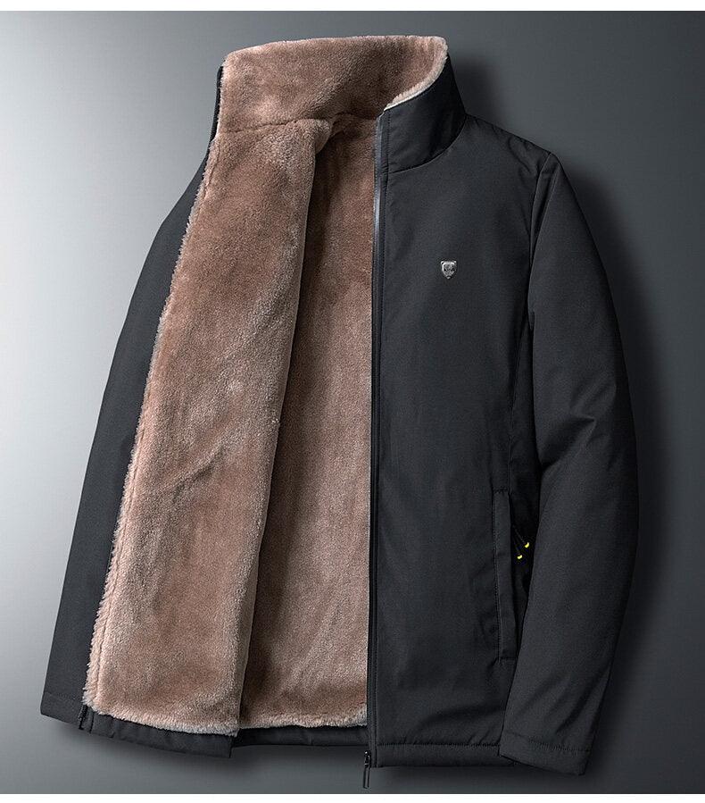 Warm Comfortable Men Winter Windproof Warm Thick Fleece Jacket Men