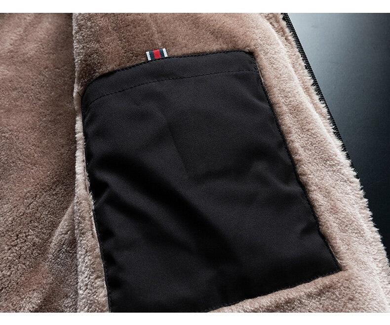 Warm Comfortable Men Winter Windproof Warm Thick Fleece Jacket Men